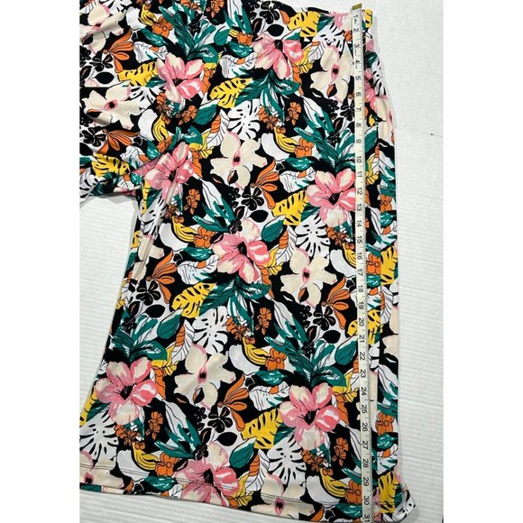 Layne Bryant Floral‎ Wide Leg Culottes Elastic Waist Pockets Size 14/16 - Picture 4 of 10